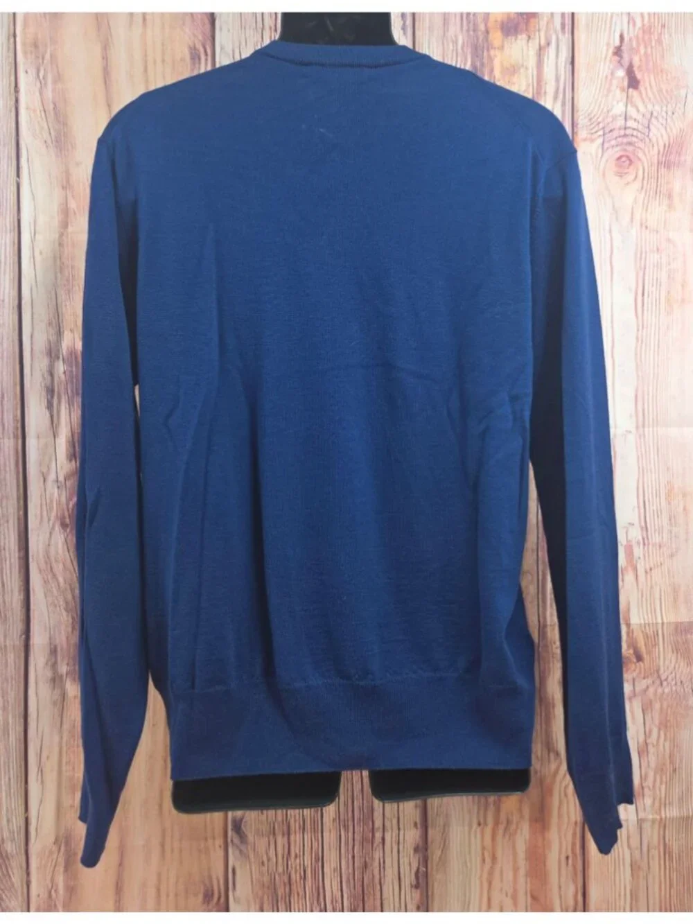 Brooks Brothers Brookstech Merino V-Neck Navy Sweater Large